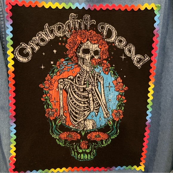 Custom Made Grateful Dead Graphic on Ranchwear XXL Pearl Snap western shirt - Picture 2 of 8